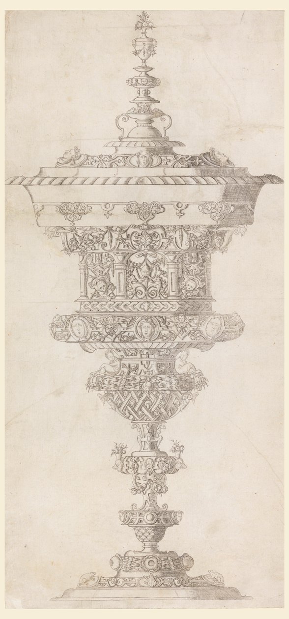 Coppa con coperchio, da "Novum opus cratero graphicum..." da Matthias Zündt