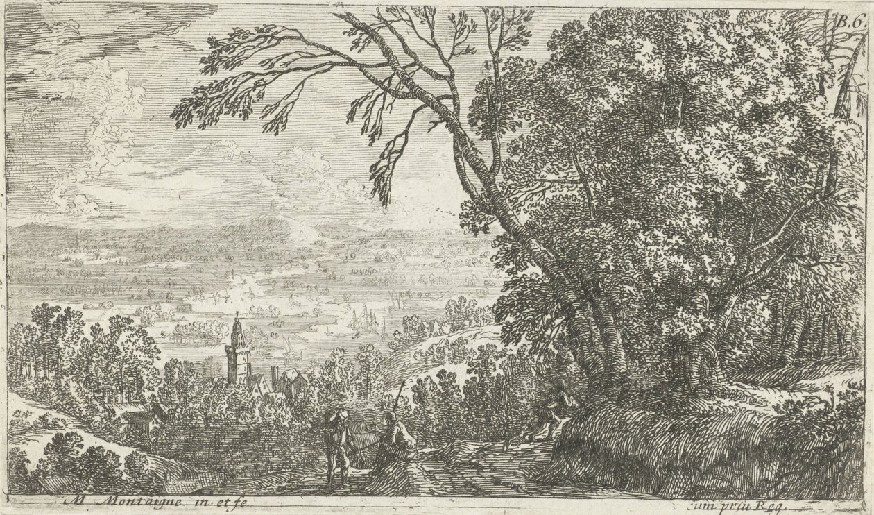 Veduta di paesaggio collinare da Matthieu van Plattenberg