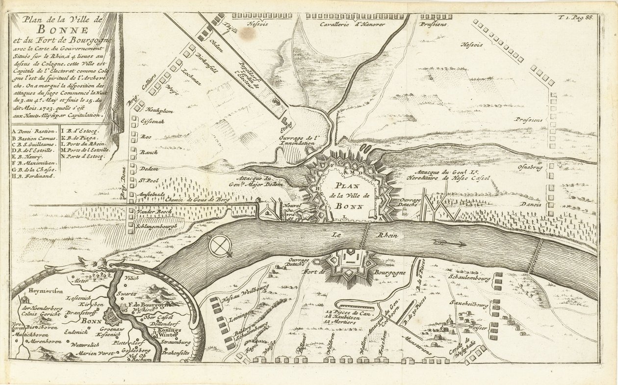 Assedio di Bonn, 1703 da Matthijs Pool (possibly)