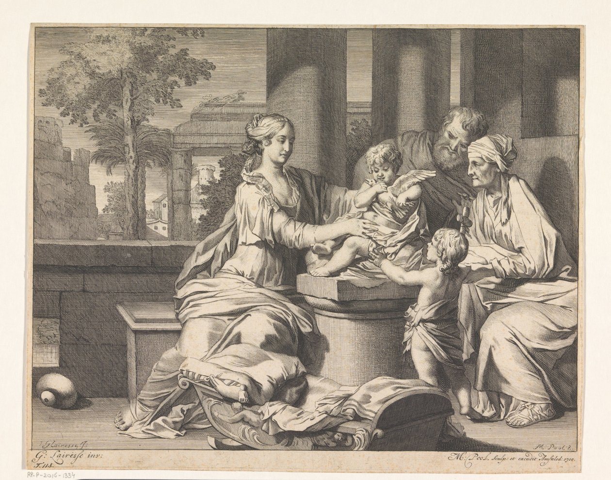 Sacra Famiglia con Zaccaria, Elisabetta e Giovanni Battista da Matthijs Pool