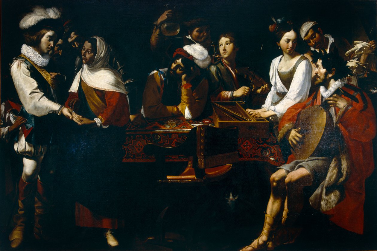 Tasso alla corte di Ferrara (o Allegoria dei Cinque Sensi), c.1630-90 da Mattia Preti