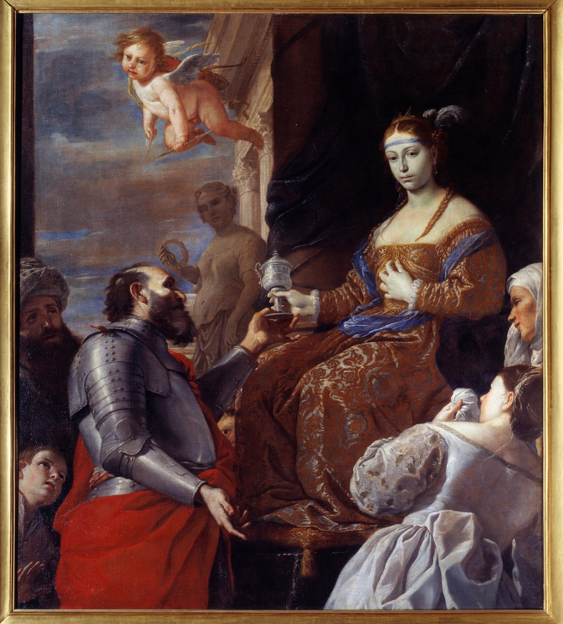 Sofonisba (235-203 a.C.) che prende il veleno. Massinissa avvelenò sua moglie Sofonisba, regina di Numidia, piuttosto che consegnarla a Roma da Mattia Preti