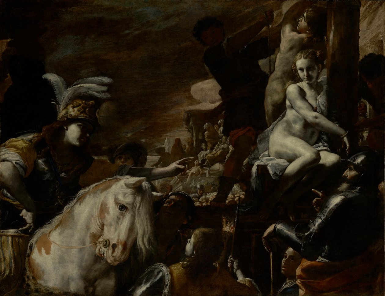 Clorinda salva Sofronia e Olindo da Mattia Preti