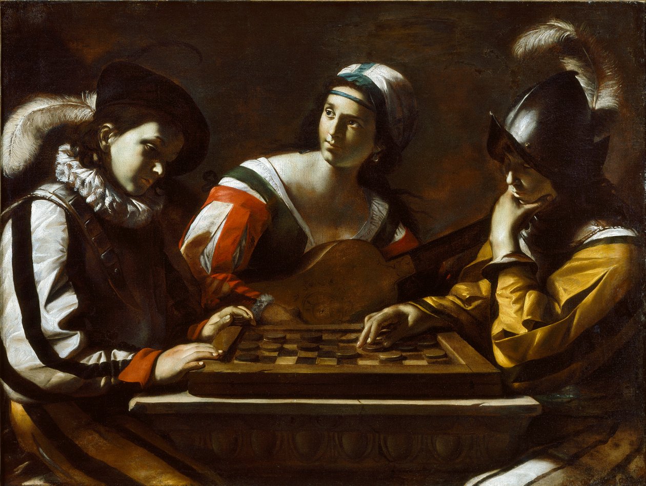 Il gioco della dama, 1630s da Mattia Preti