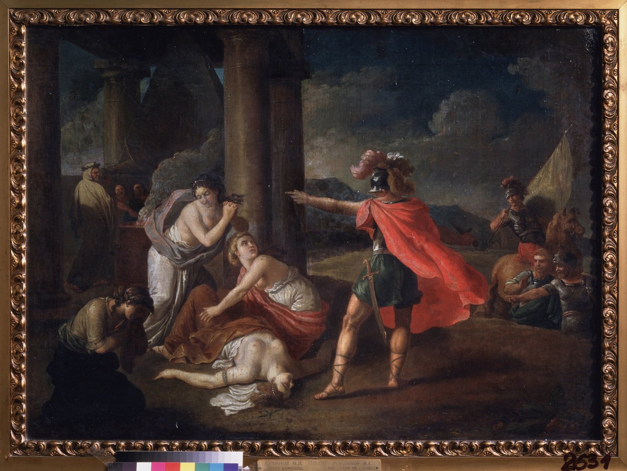 La morte di Camilla, la sorella di Orazio da Matvei Ivanovich Puchinov