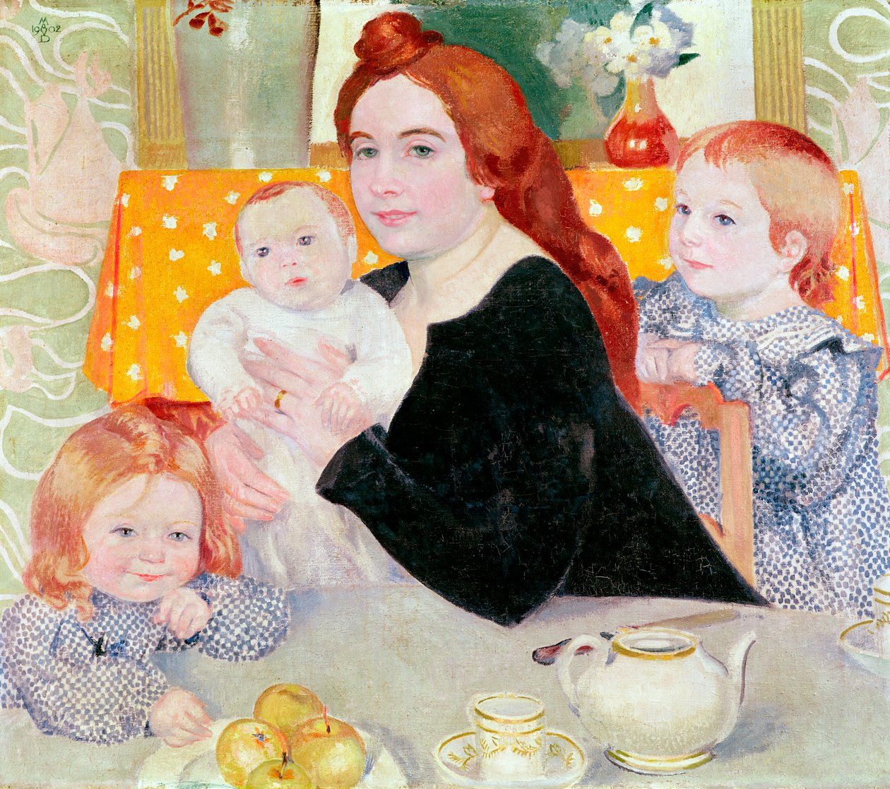 Grande ritratto di famiglia in blu e giallo, 1902 da Maurice Denis
