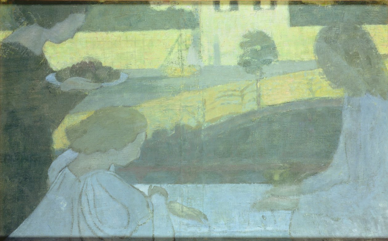 Marta e Maria, prima versione sul retro del dipinto finito, 1896 da Maurice Denis