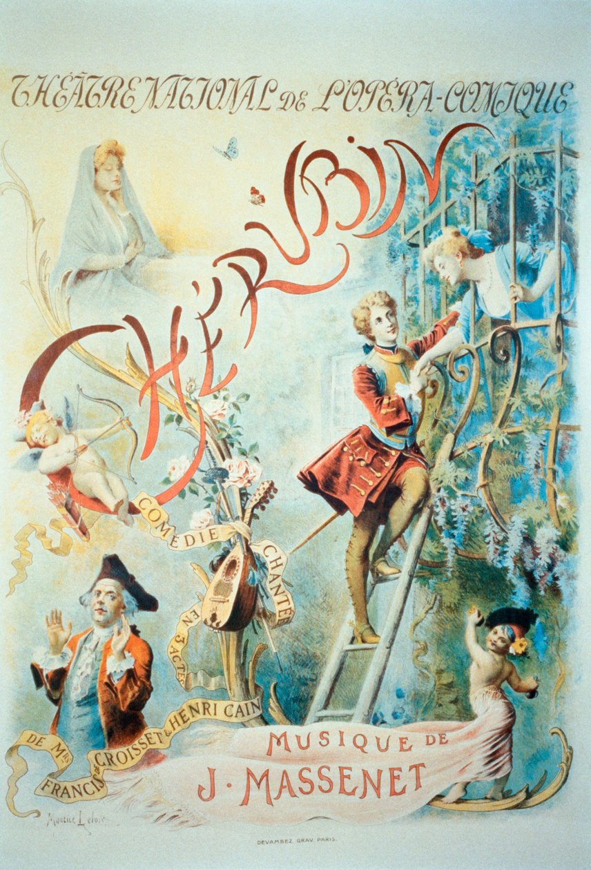 Cherubin, opera di Jules Massenet da Maurice Leloir