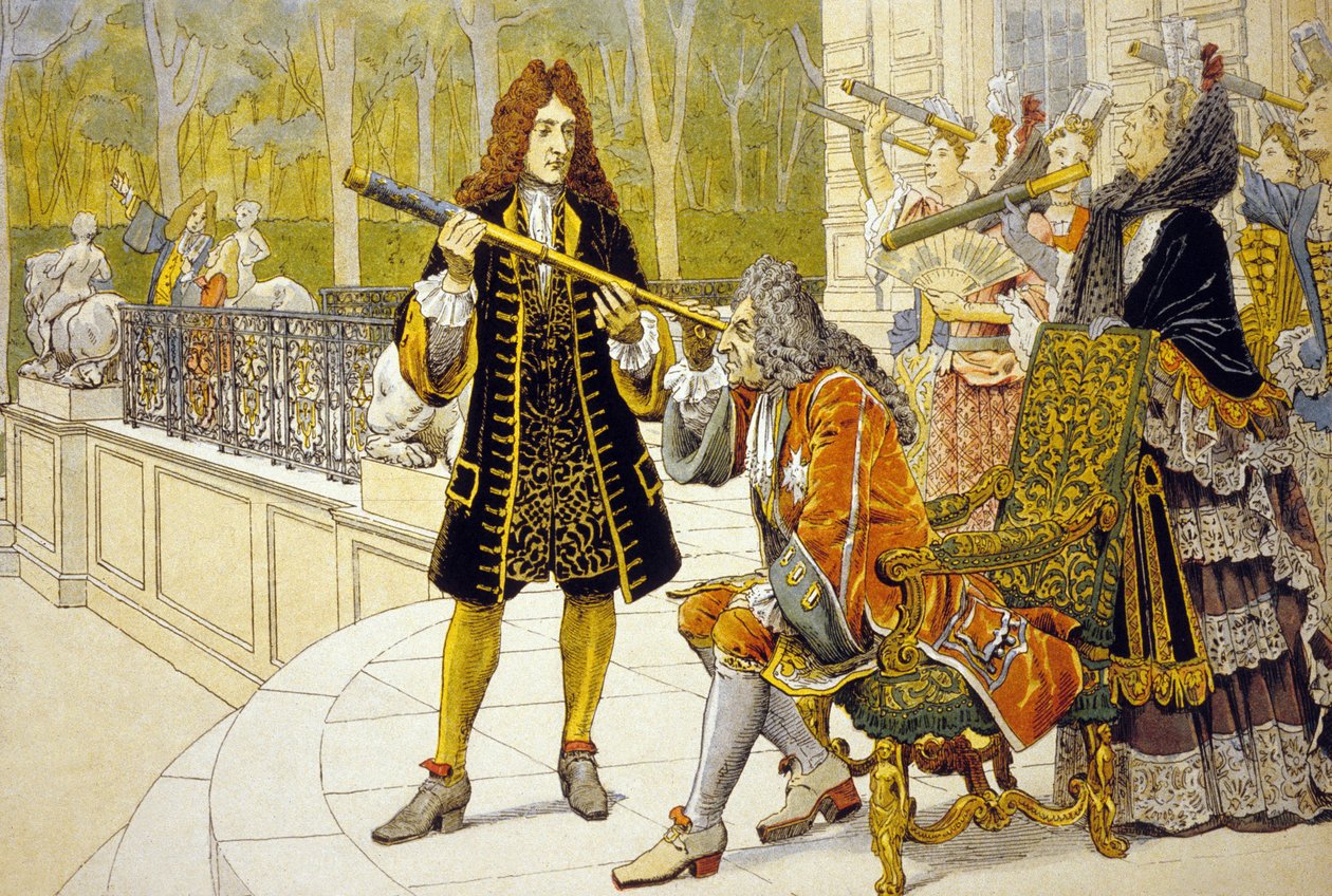 Luigi XIV e Jacques Cassini da Maurice Leloir