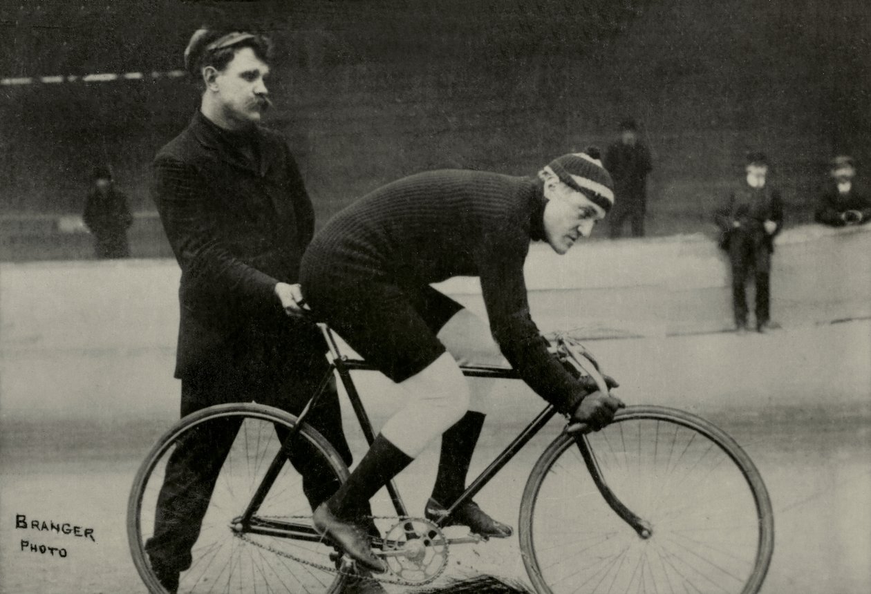 Ritratto del ciclista americano Frank Kramer ( 1880 da Maurice-Louis Branger