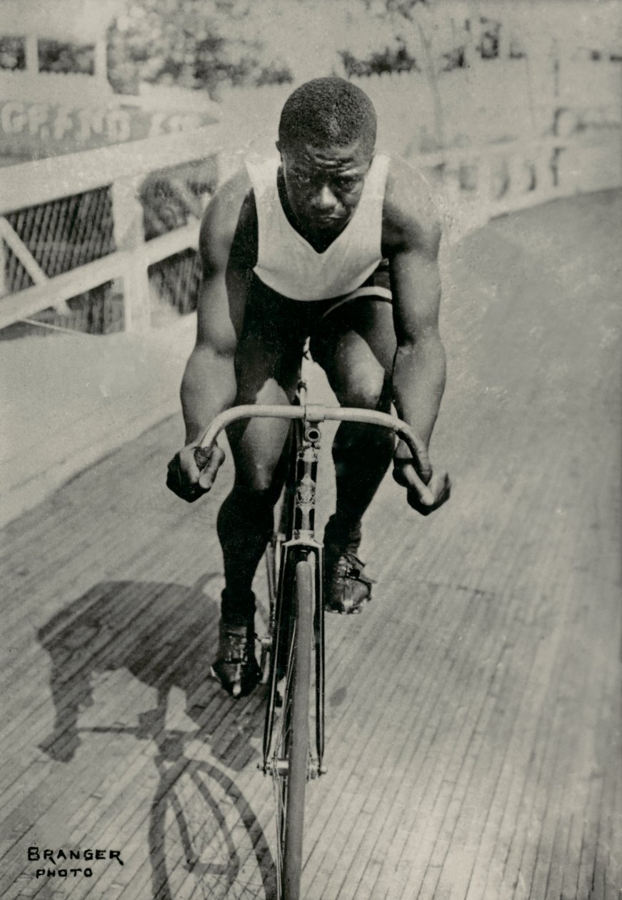 Ritratto del ciclista americano Major Taylor ( 1878 da Maurice-Louis Branger