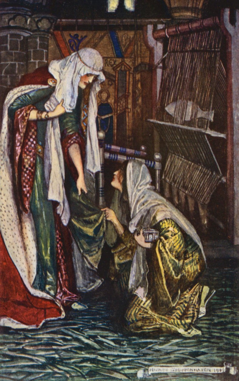 Illustrazione per Ivanhoe di Sir Walter Scott (litografia a colori) da Maurice (after) Greiffenhagen