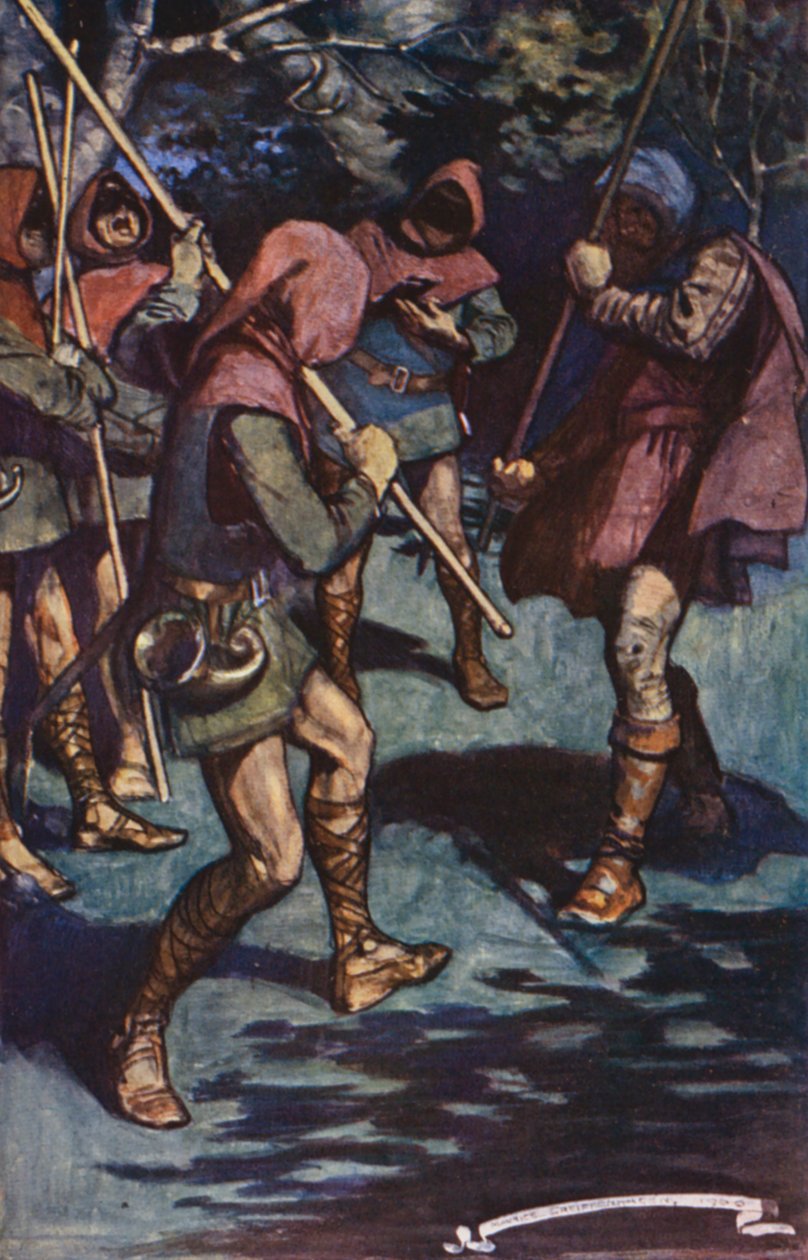 Illustrazione per Ivanhoe di Sir Walter Scott (litografia a colori) da Maurice (after) Greiffenhagen