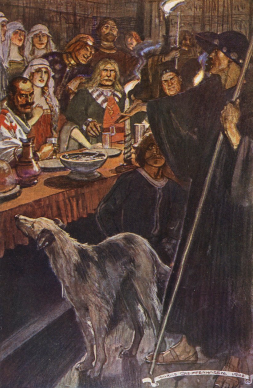 Illustrazione per Ivanhoe di Sir Walter Scott (litografia a colori) da Maurice (after) Greiffenhagen