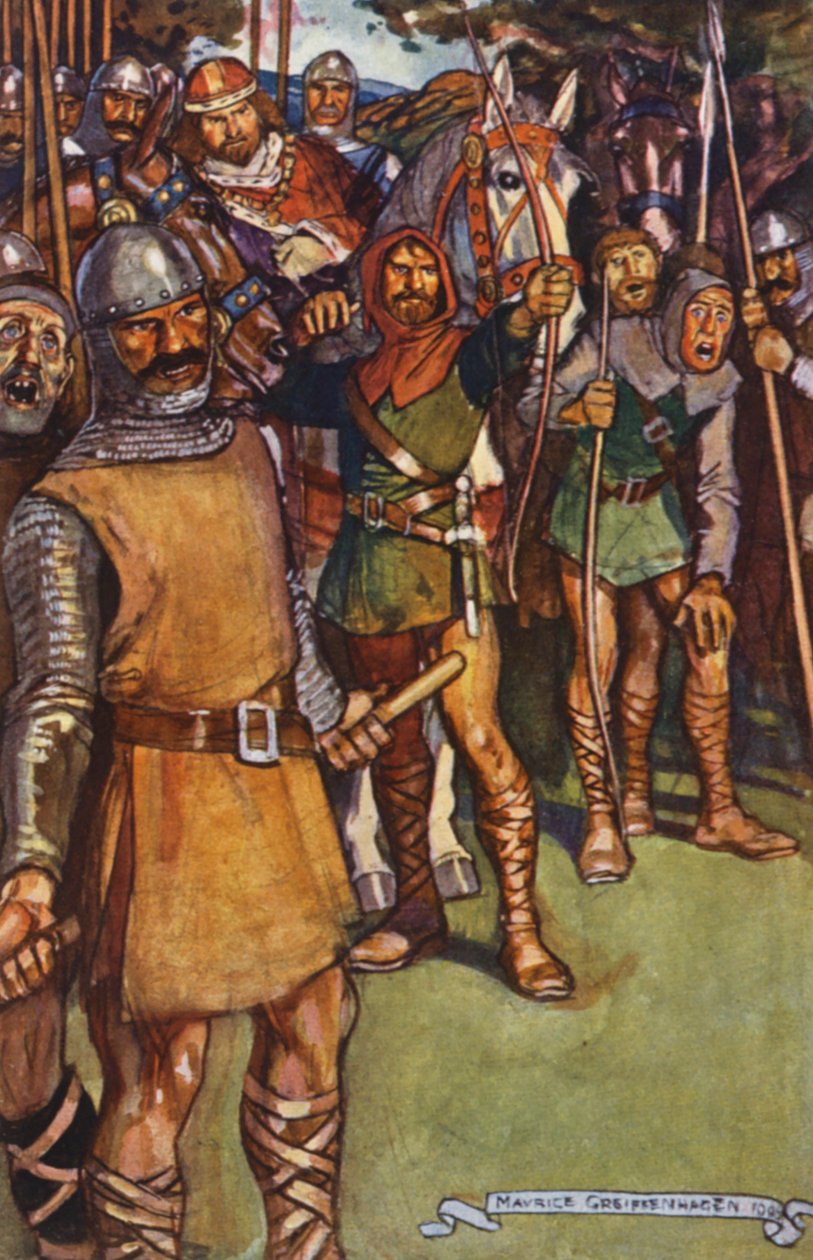 Illustrazione per Ivanhoe di Sir Walter Scott (litografia a colori) da Maurice (after) Greiffenhagen