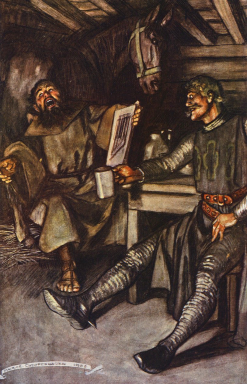 Illustrazione per Ivanhoe di Sir Walter Scott (litografia a colori) da Maurice (after) Greiffenhagen