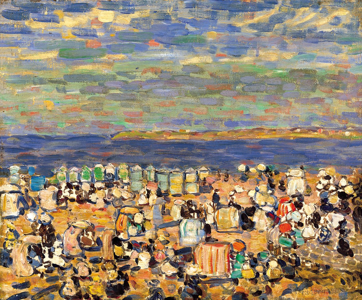 Spiaggia a St. Malo, c. 1907 da Maurice Brazil Prendergast