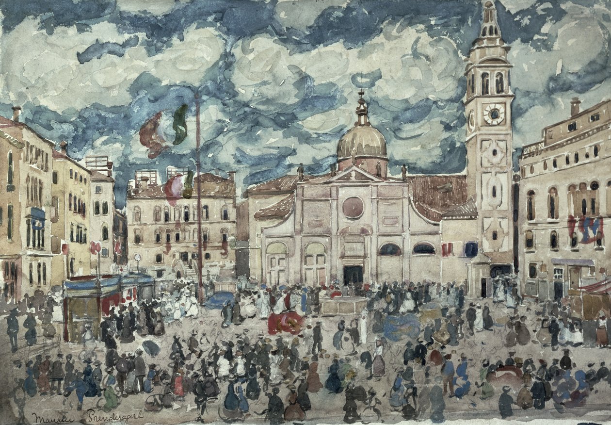 Campo Santa Maria Formosa, Venezia, c.1898 da Maurice Brazil Prendergast