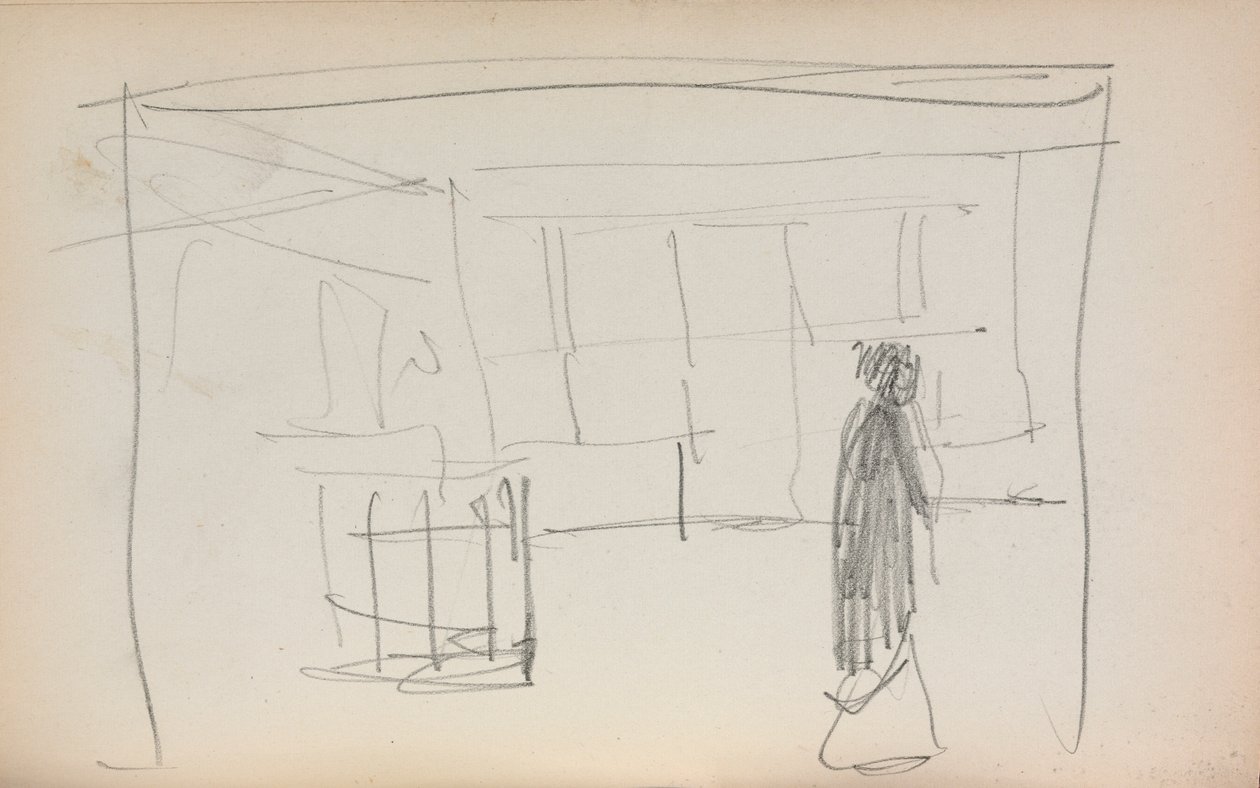 Taccuino italiano: Figura in una pagina interna 175, 1898-1899 da Maurice Brazil Prendergast