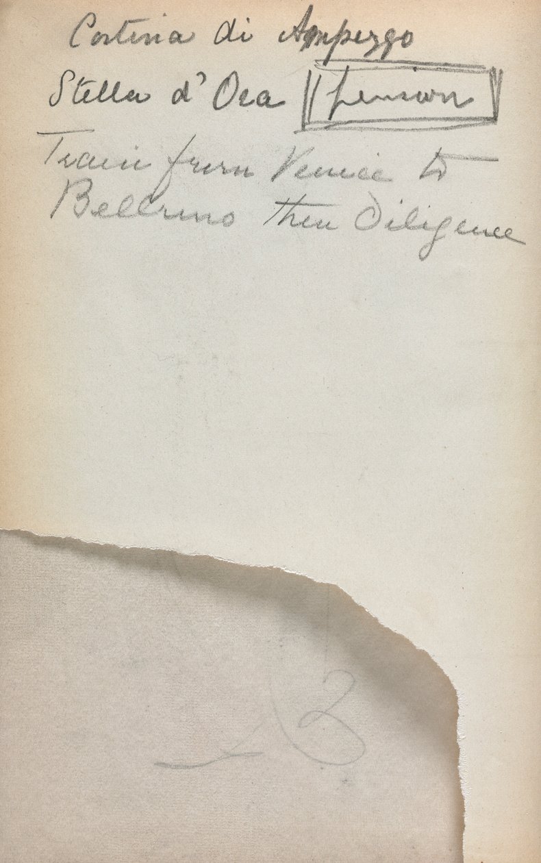 Taccuino italiano: Note pagina 3, 1898-1899 da Maurice Brazil Prendergast