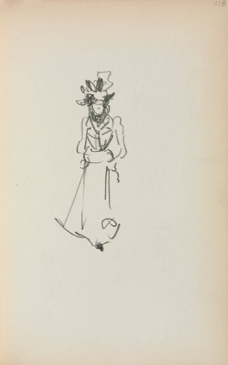 Taccuino italiano: Donna in piedi (pagina 118) da Maurice Brazil Prendergast
