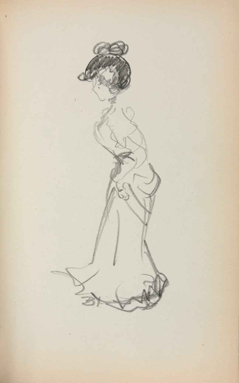 Taccuino italiano: Donna in piedi, pagina 167 da Maurice Brazil Prendergast