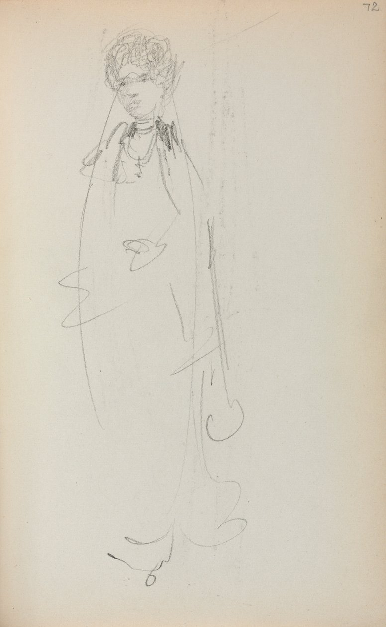 Taccuino italiano: Donna in piedi, pagina 72 da Maurice Brazil Prendergast