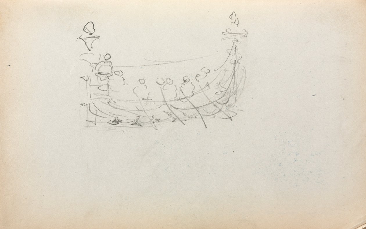Taccuino italiano: Barca veneziana pagina 29, 1898-1899 da Maurice Brazil Prendergast