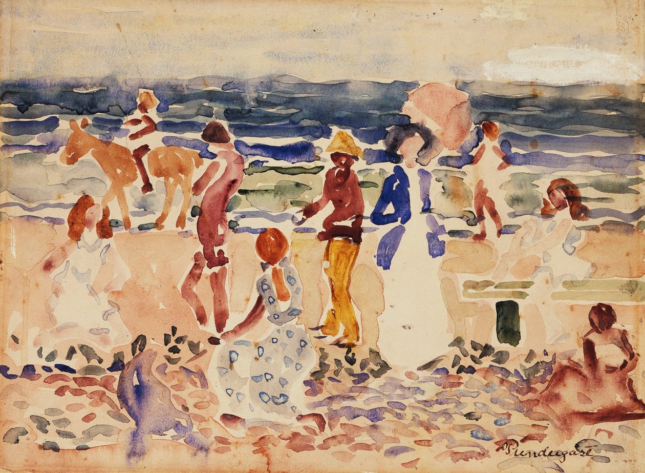 Sulla spiaggia, c.1920-23 da Maurice Brazil Prendergast