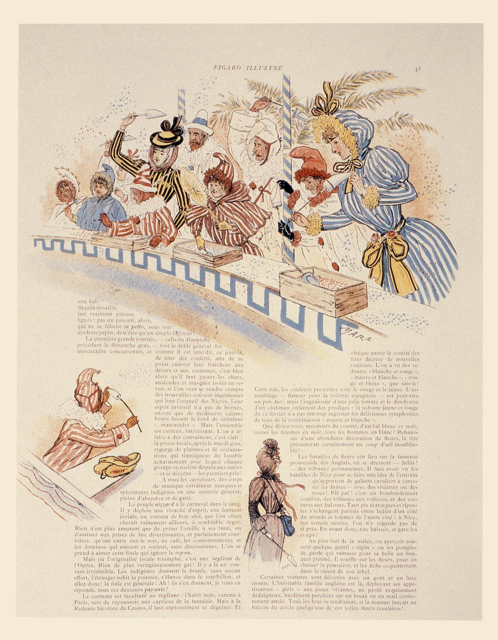 Carnevale di Nizza, 1894 da Maurice Charles Mathieu Bonvoisin