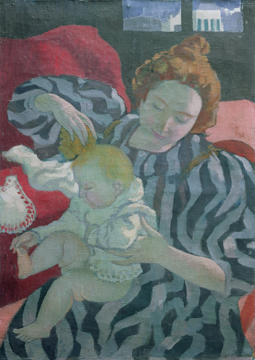 Una madre che lava il suo bambino, 1895 da Maurice Denis