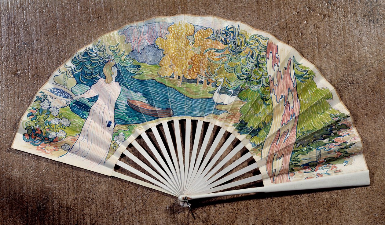 Ventaglio di fidanzamento, decorato da Maurice Denis da Maurice Denis