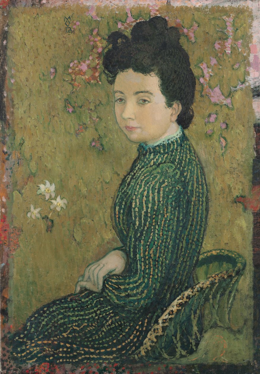 Eva Meurier in un vestito verde, 1891 da Maurice Denis