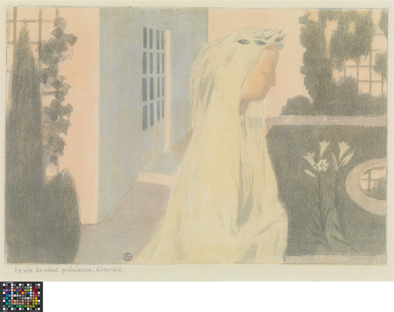 Francese: La vie devient précieuse, discrète
Olandese: La vie devient précieuse, discrète, uit de reeks Amour da Maurice Denis