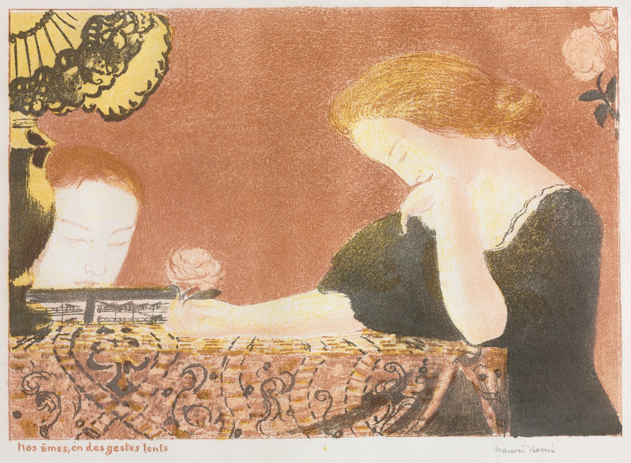 Amore: Le nostre anime, in lievi gesti, 1892-1898 pubblicato 1911 da Maurice Denis