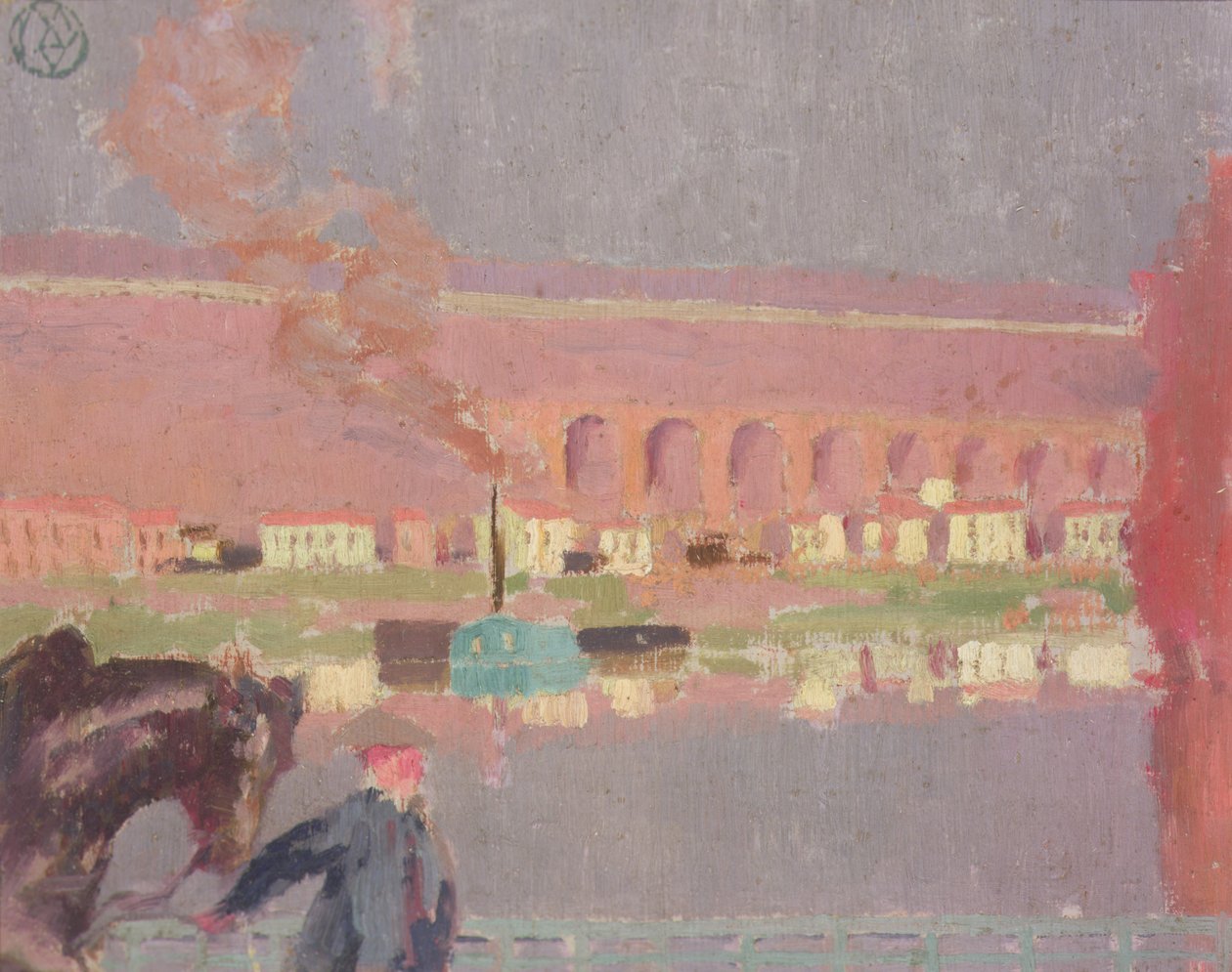 Viadotto Pecq, visto dal vecchio ponte di Pecq, c.1898 da Maurice Denis