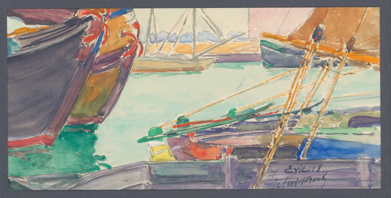 Navi in un canale da Maurice Guilbert