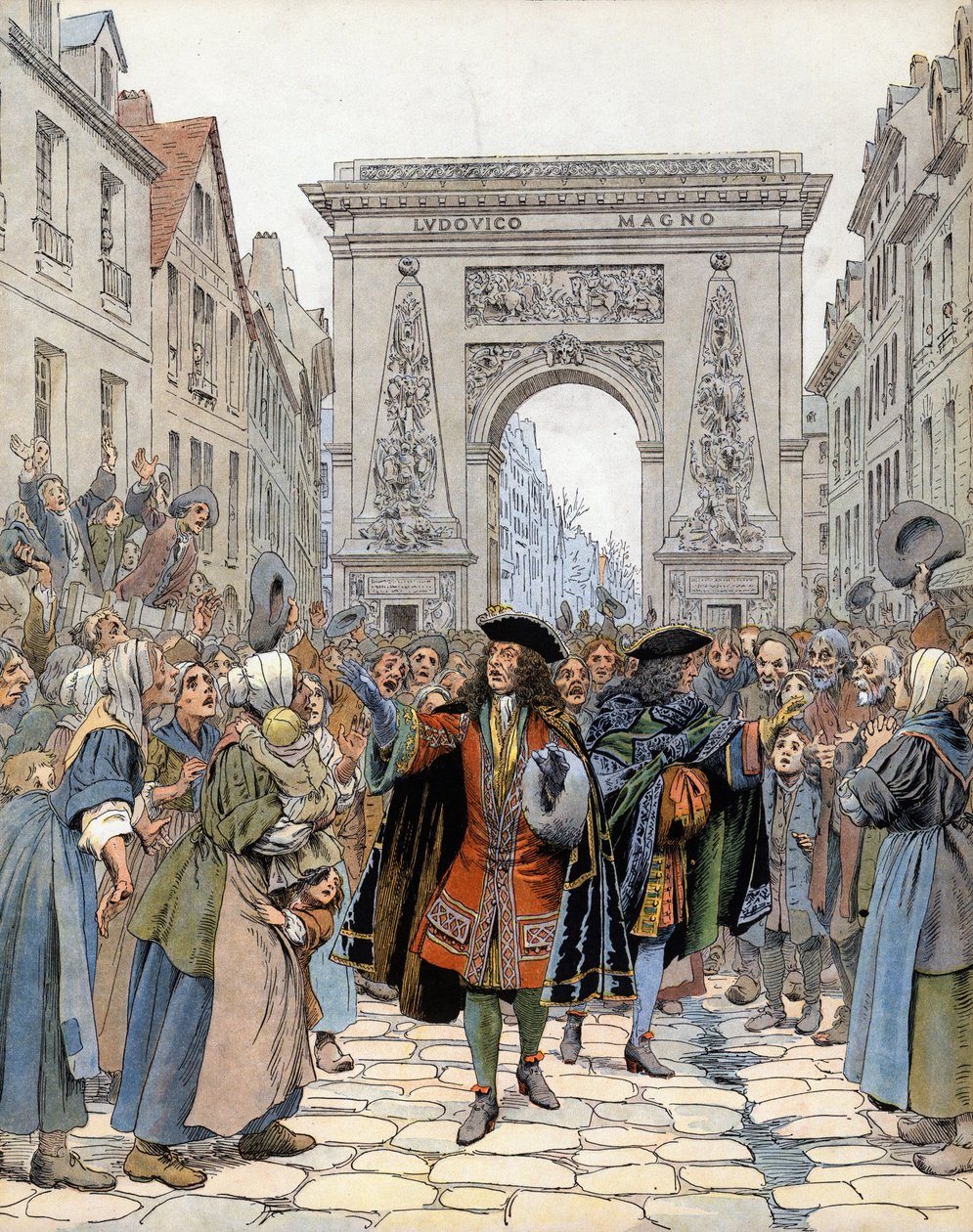 Alla Porta Saint-Denis a Parigi, il maresciallo di Boufflers (Louis François de Boufflers) da Maurice Leloir