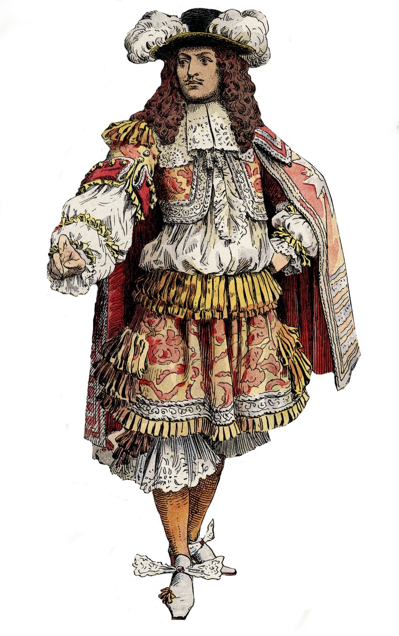 Re di Francia Luigi XIV - Cromotipografia in 