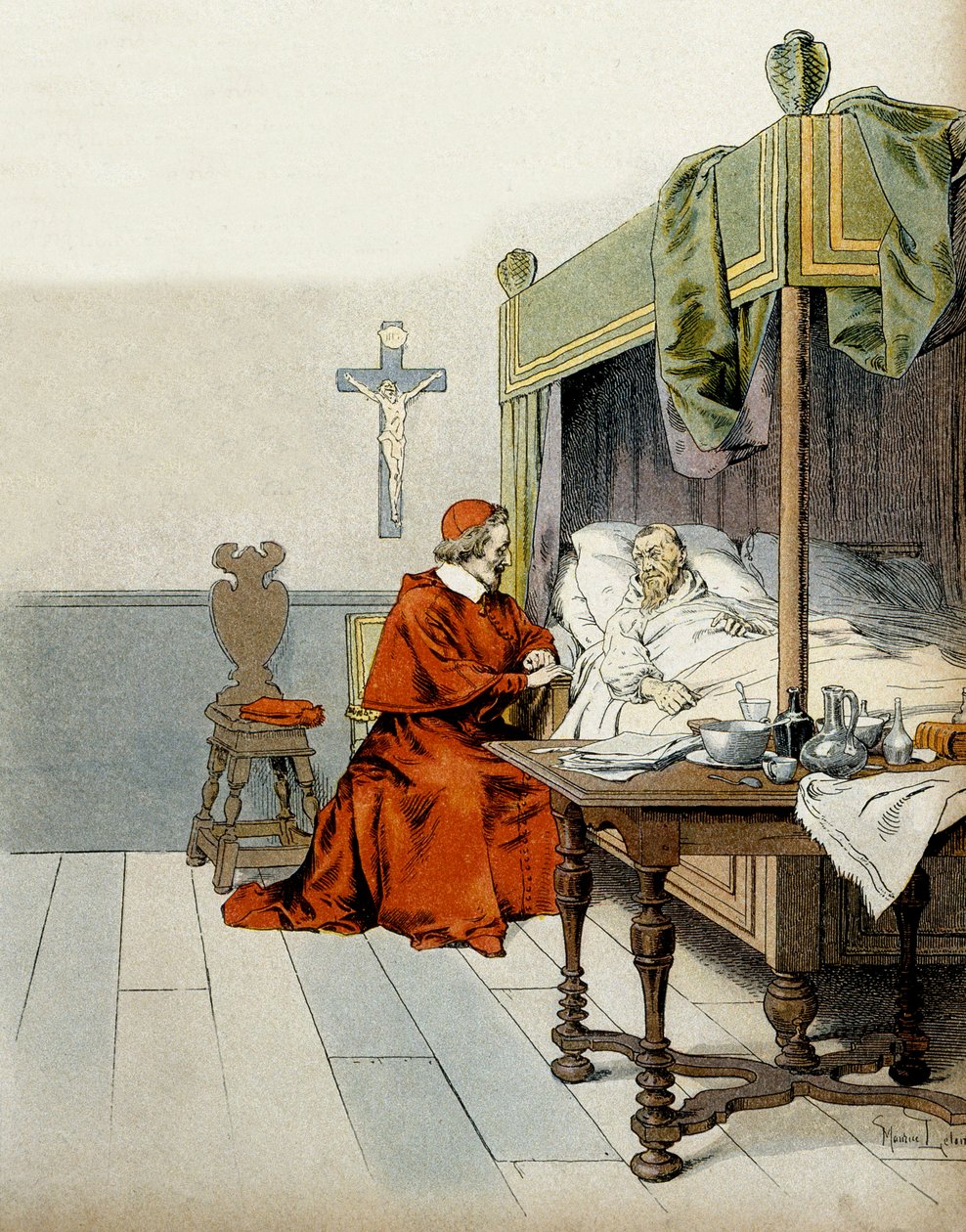 Storia di Francia: Cardinale Richelieu (Armand Jean du Plessis) da Maurice Leloir