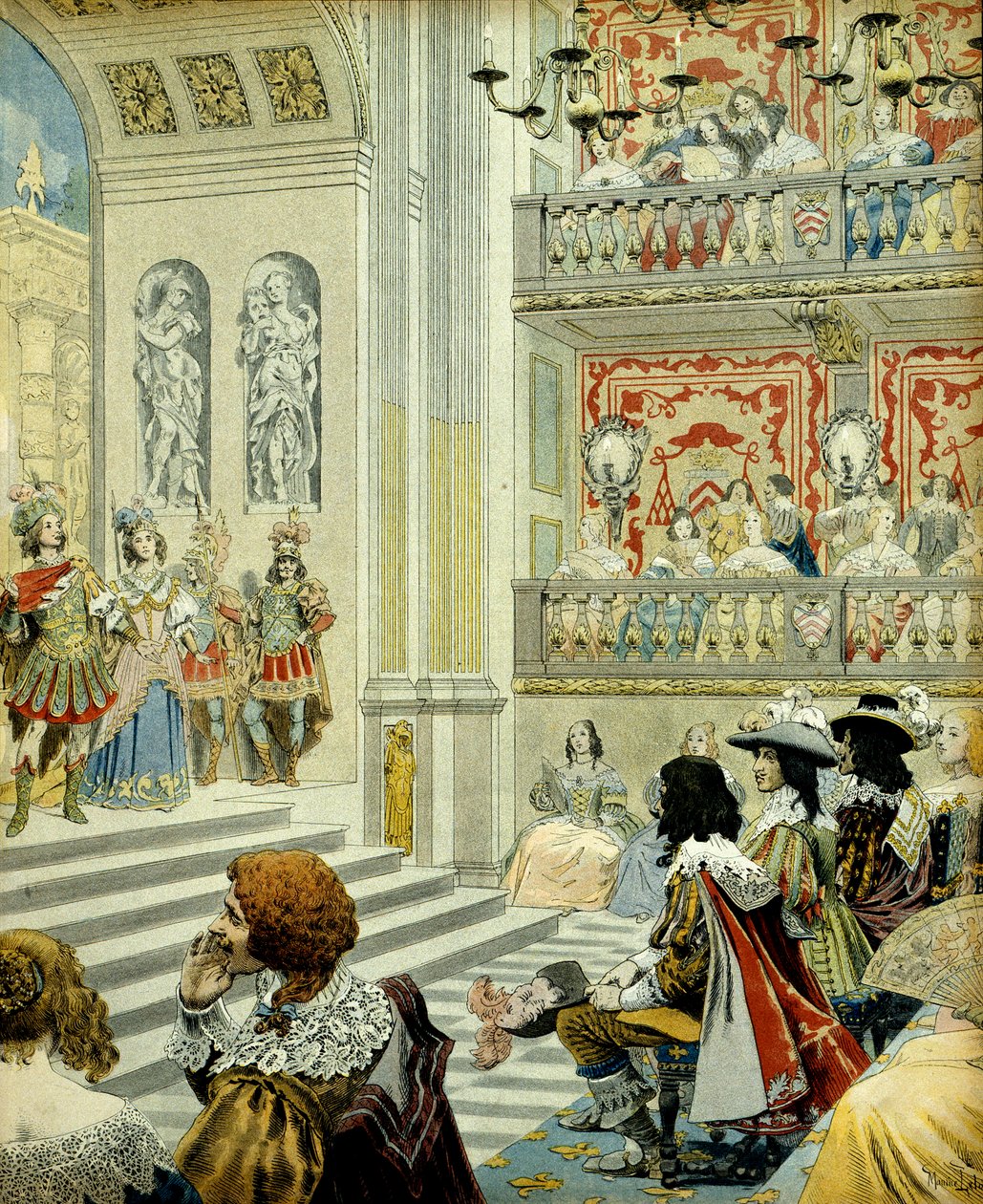Storia di Francia: Rappresentazione al teatro del palazzo cardinalizio (ora il palazzo reale) della commedia eroica 