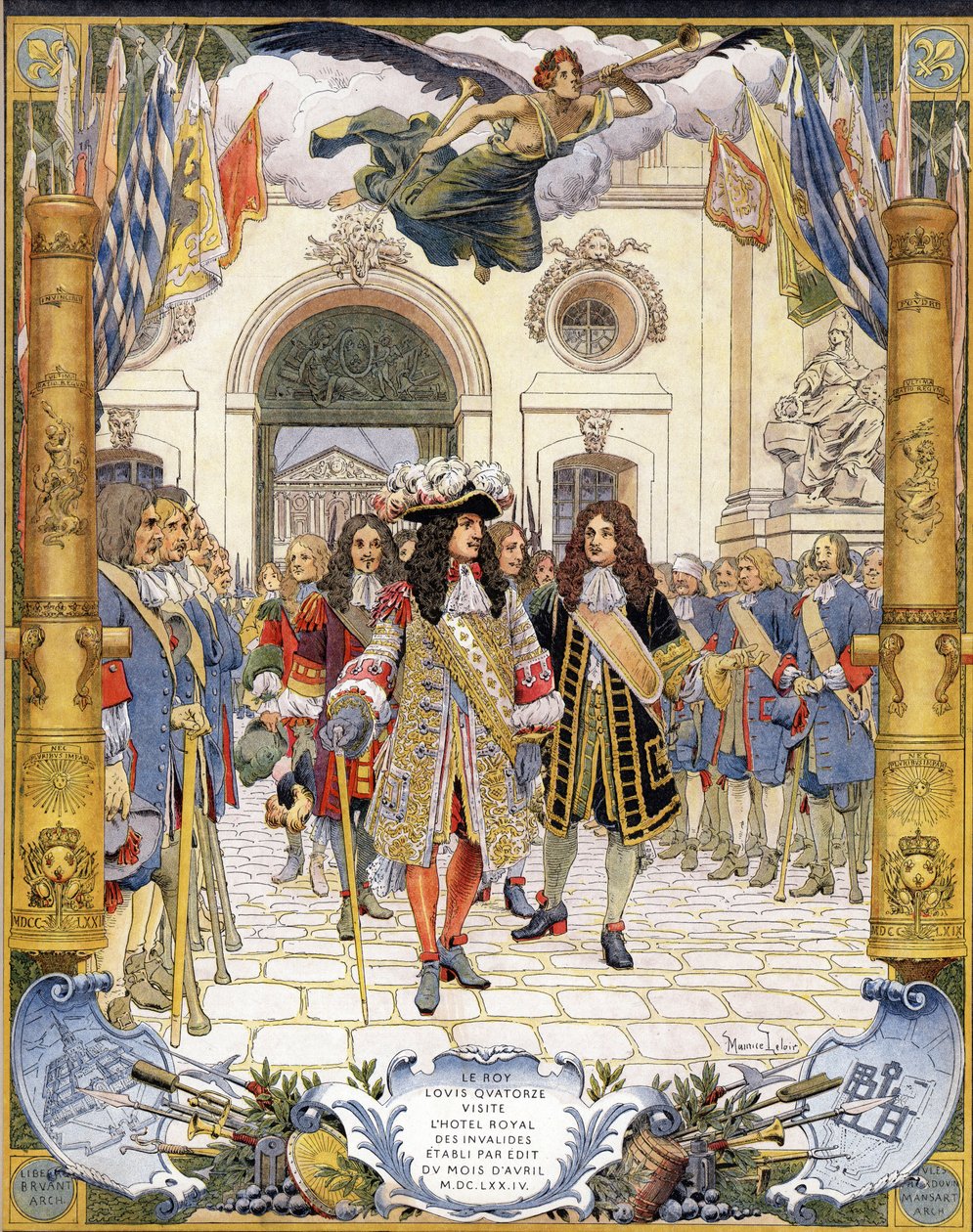 Luigi XIV, noto come il Re Sole da Maurice Leloir