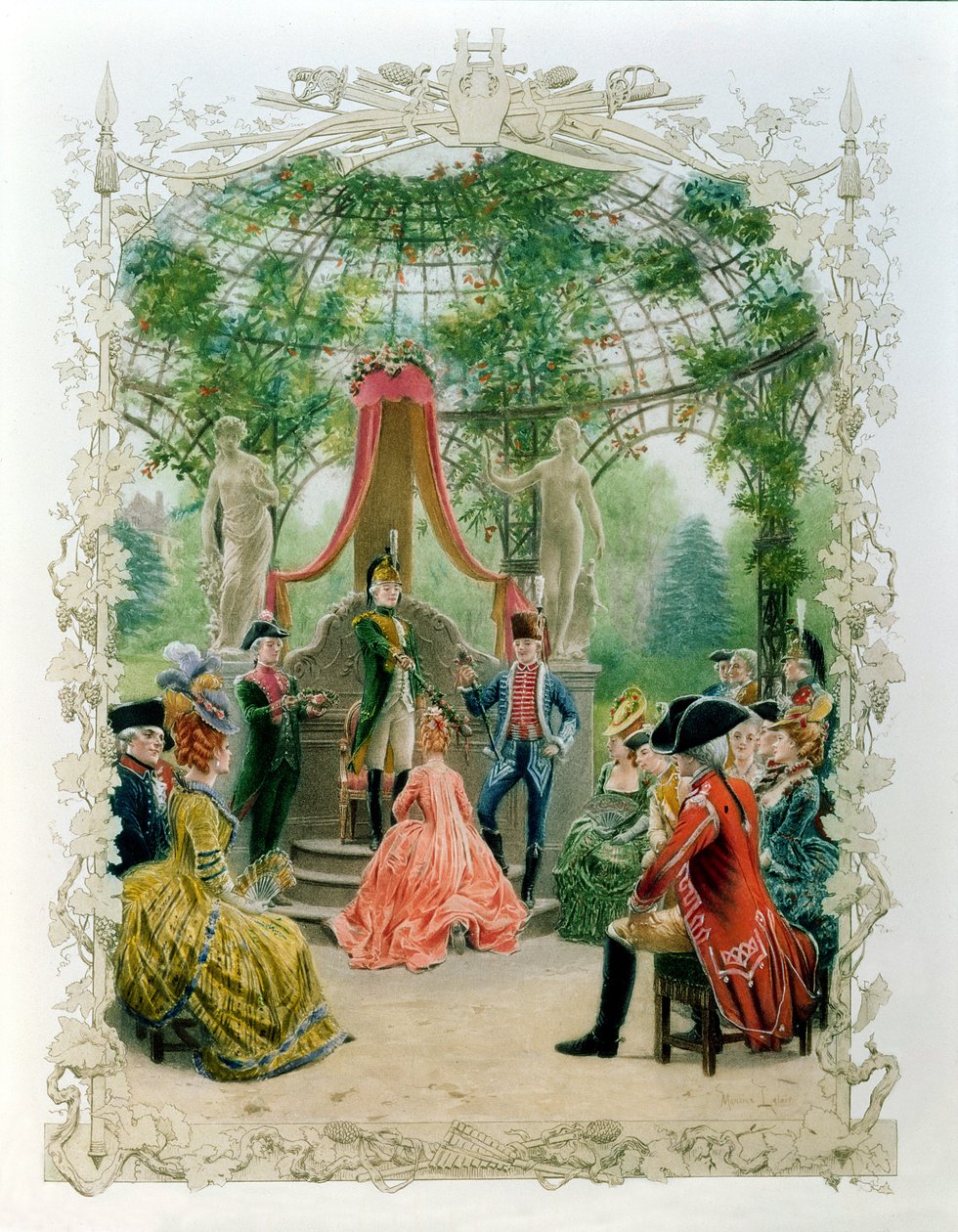 Cerimonia di Iniziazione Massonica di una donna Massone, c.1785, 1890 da Maurice Leloir