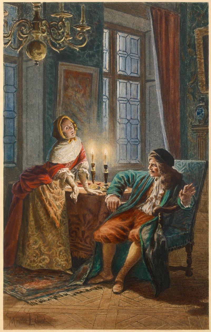 Moliere e Madeleine Bejart (illustrazione) da Maurice Leloir