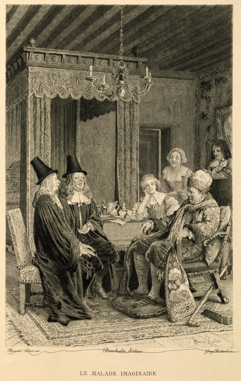 Le malade imaginaire di Moliere da Maurice Leloir