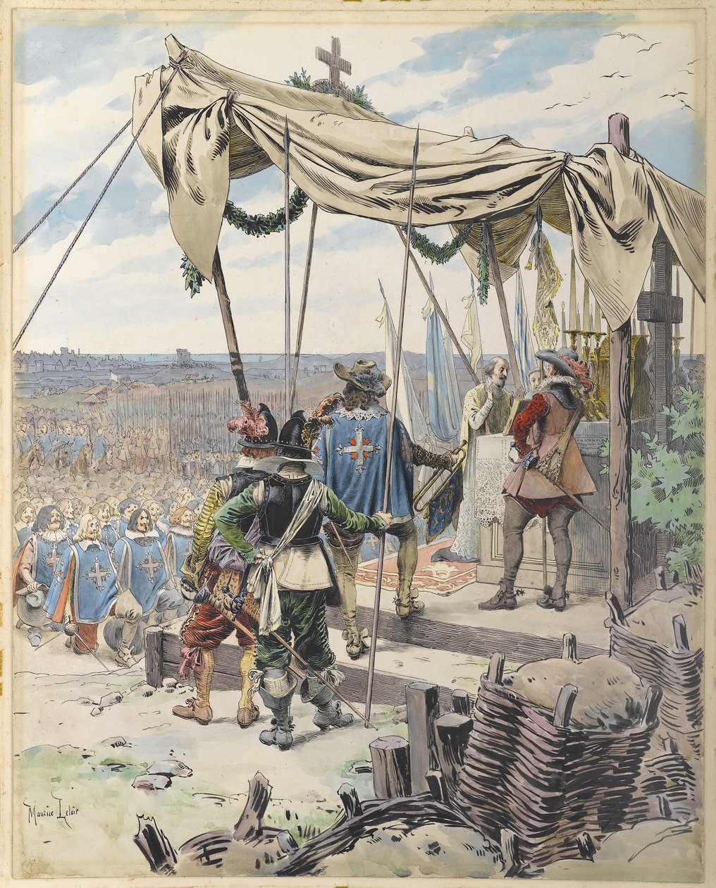Richelieu prima della battaglia, c. 1900 da Maurice Leloir