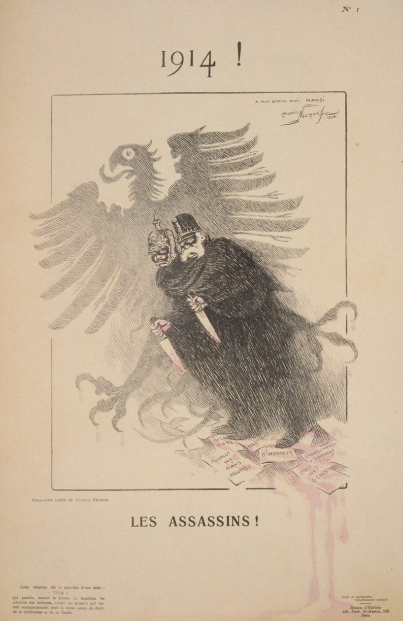 1914! Gli Assassini! (litografia) da Maurice Louis Henri Neumont