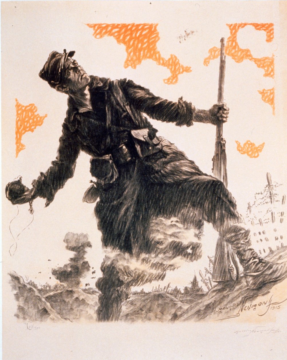 Poster di propaganda francese della Prima Guerra Mondiale Journée du Poilu. 25 e 26 dicembre 1915, pub. 1915 da Maurice Louis Henri Neumont