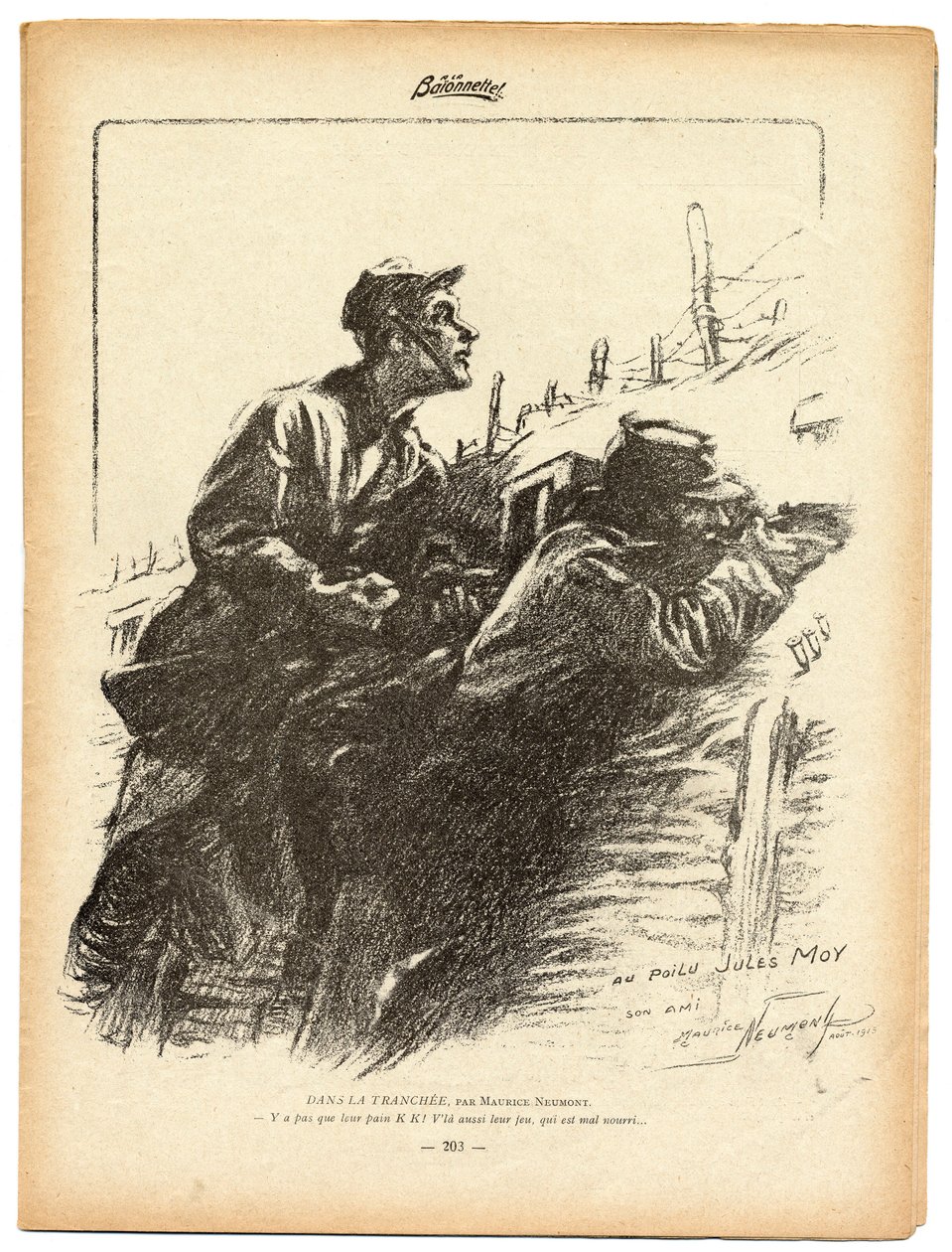 La Baionnette, satira B  W da Maurice Neumont