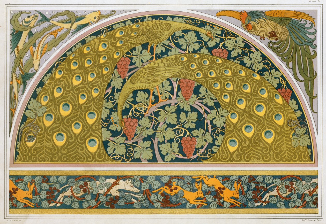 Progetti per bordi e angoli, pub. 1897 da Maurice Pillard Verneuil